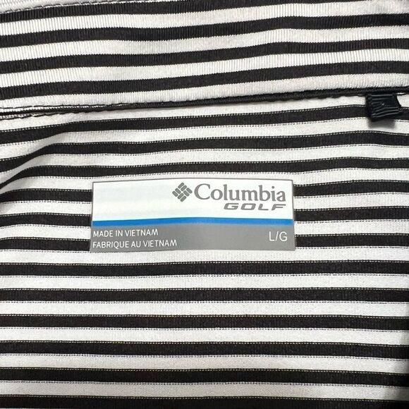 Columbia golf polo black and white stripes US ARMY embroidered logo large men - Picture 6 of 10